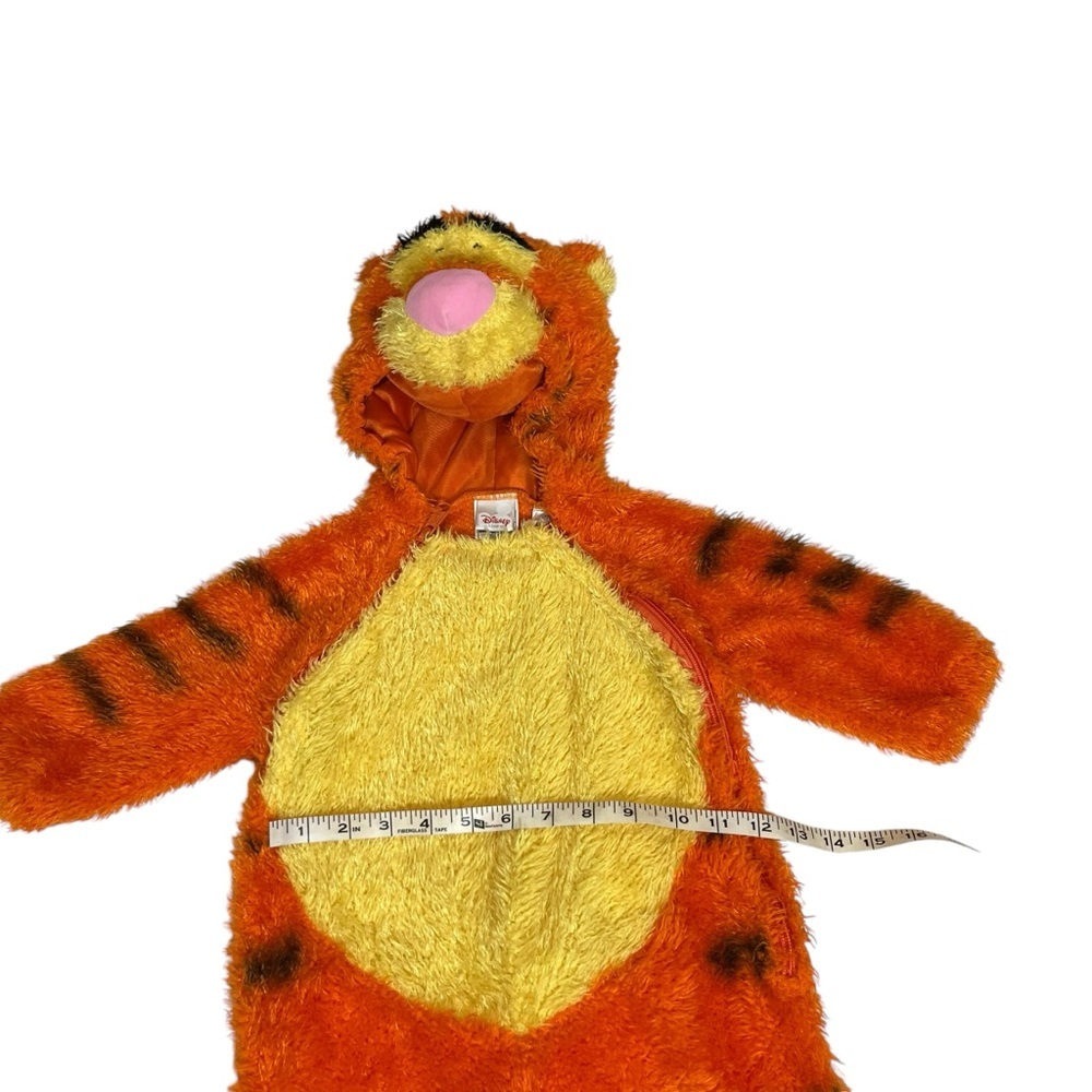 DISNEY TIGGER BABY COSTUME - INFANT SIZE - PLUSH HOODED ONESIE - Picture 5 of 7